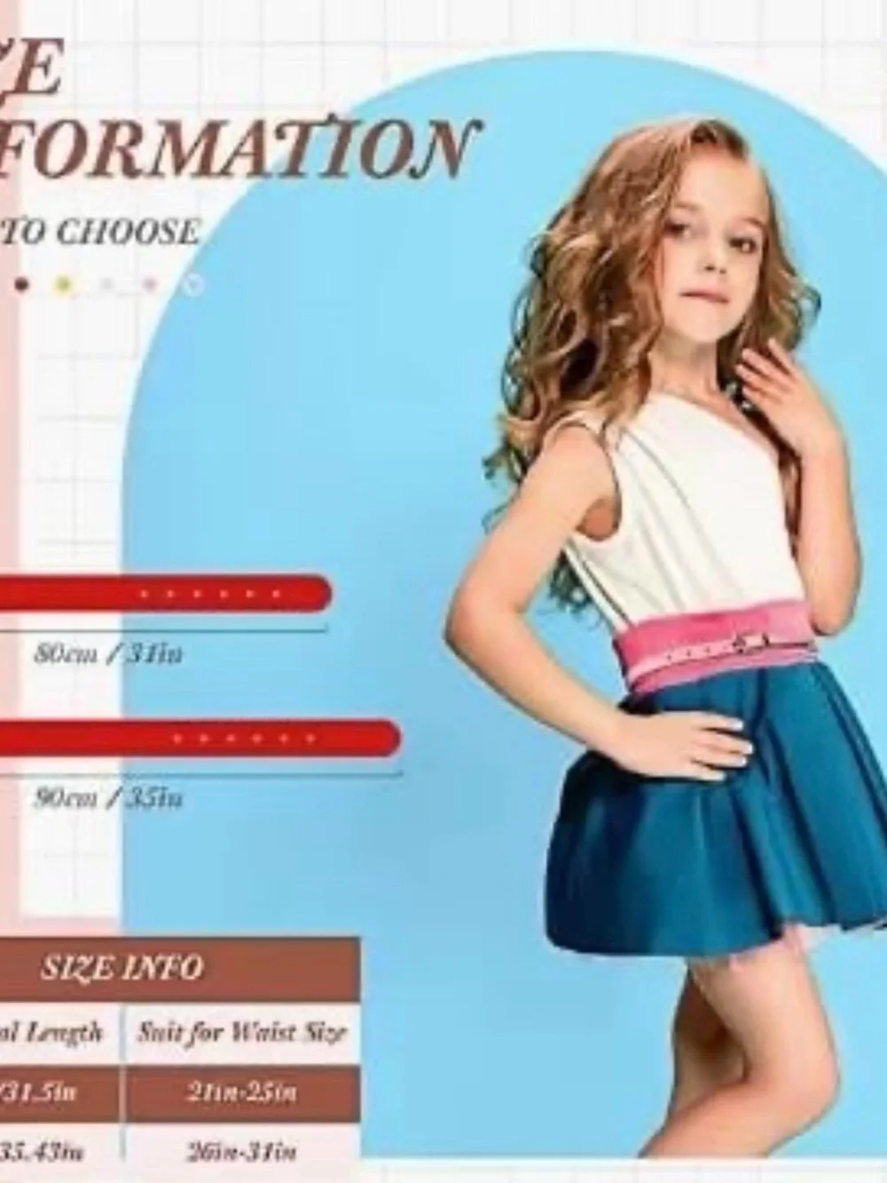 16 pieces girls belts